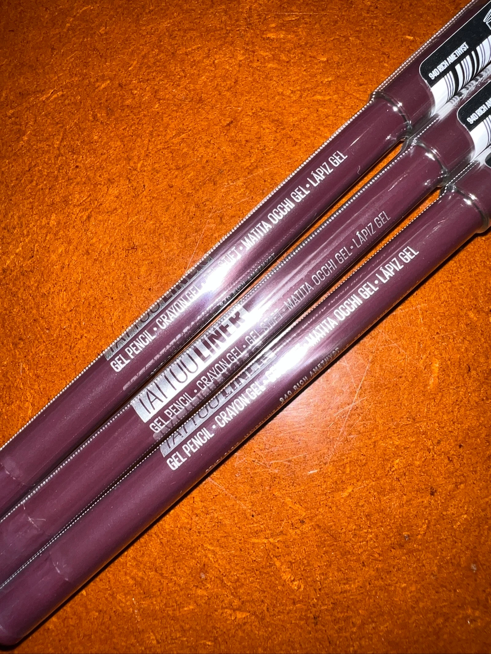 Lot de 3 Crayons liner yeux 940 rich amethyst Maybelline neuf – photo 3